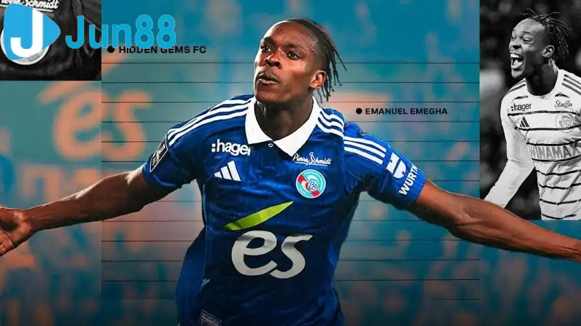 Emanuel Emegha thăng tiến mạnh mẽ ở mùa giải vừa qua (Ảnh: GOAL).